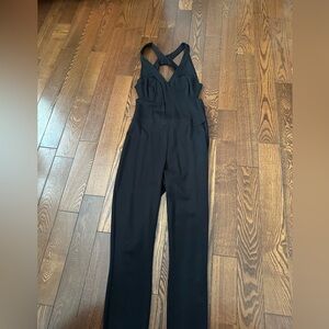 bebe Black Strappy Jumpsuit